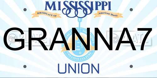 GRANNA7 Mississippi License Plate