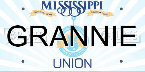 GRANNIE Mississippi License Plate