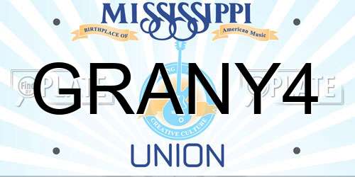 GRANY4 Mississippi License Plate