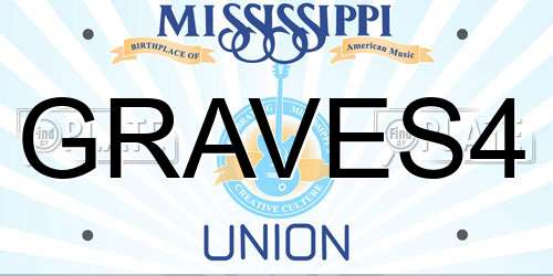 GRAVES4 Mississippi License Plate