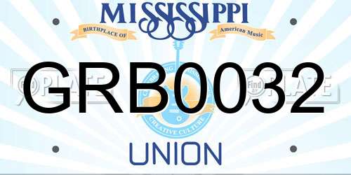 GRB0032 Mississippi License Plate