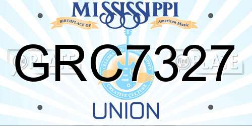 GRC7327 Mississippi License Plate