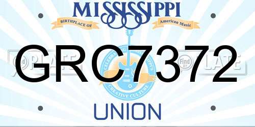 GRC7372 Mississippi License Plate