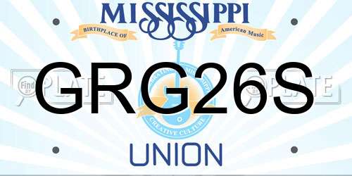 GRG26S Mississippi License Plate