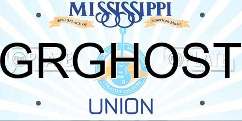 GRGHOST Mississippi License Plate