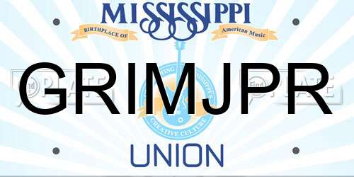GRIMJPR Mississippi License Plate
