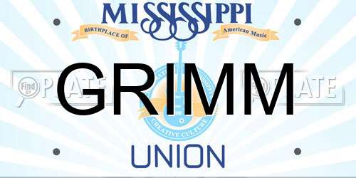 GRIMM Mississippi License Plate