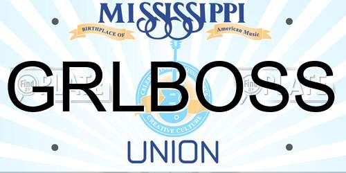 GRLBOSS Mississippi License Plate