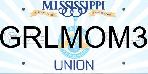 GRLMOM3 Mississippi License Plate