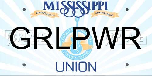 GRLPWR Mississippi License Plate