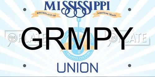 GRMPY Mississippi License Plate