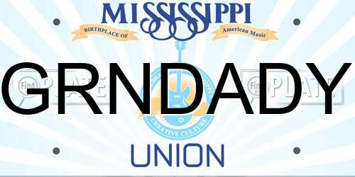 GRNDADY Mississippi License Plate