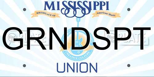 GRNDSPT Mississippi License Plate