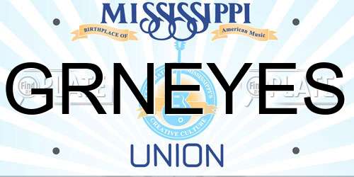 GRNEYES Mississippi License Plate