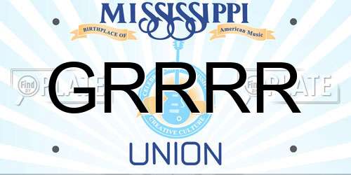 GRRRR Mississippi License Plate
