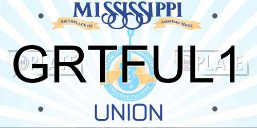 GRTFUL1 Mississippi License Plate