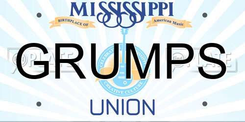 GRUMPS Mississippi License Plate