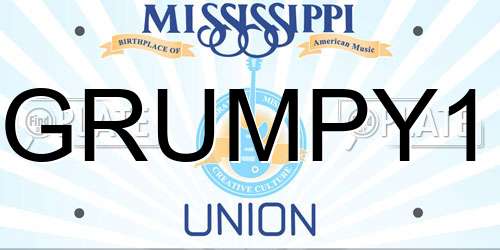 GRUMPY1 Mississippi License Plate