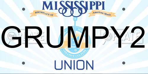 GRUMPY2 Mississippi License Plate