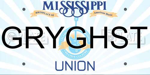 GRYGHST Mississippi License Plate