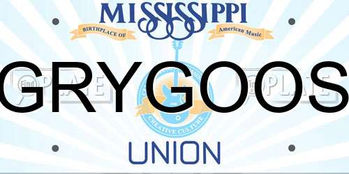 GRYGOOS Mississippi License Plate