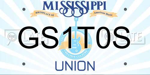 GS1T0S Mississippi License Plate