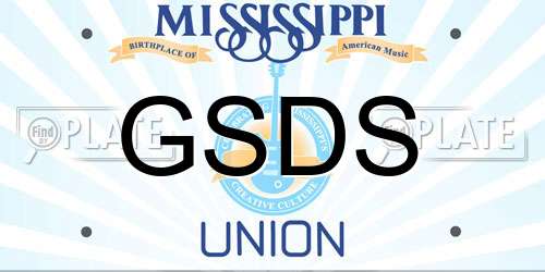GSDS Mississippi License Plate