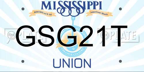 GSG21T Mississippi License Plate