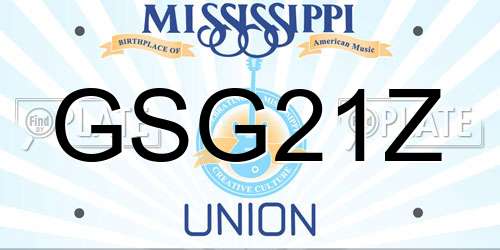 GSG21Z Mississippi License Plate