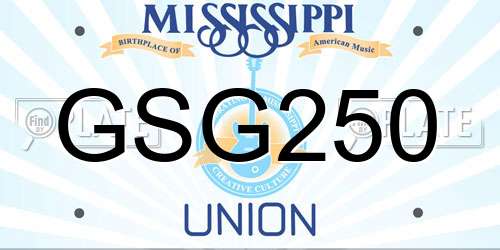 GSG250 Mississippi License Plate