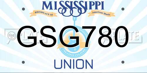 GSG780 Mississippi License Plate