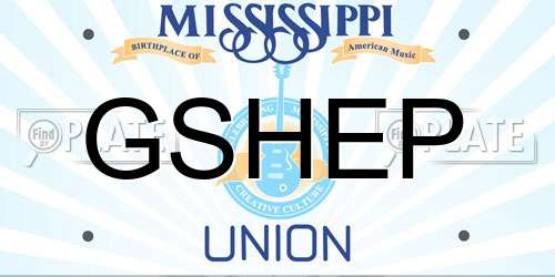 GSHEP Mississippi License Plate