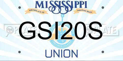 GSI20S Mississippi License Plate