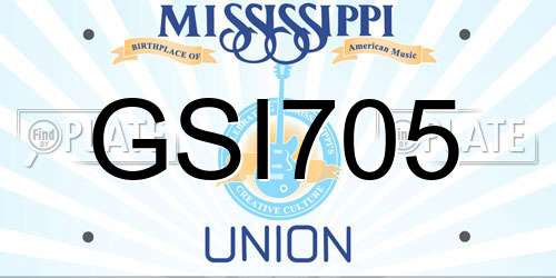 GSI705 Mississippi License Plate