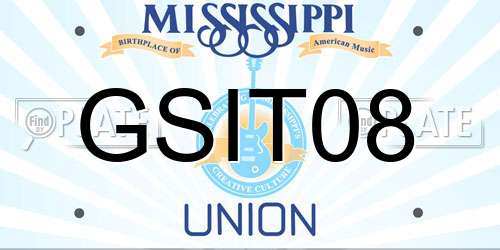 GSIT08 Mississippi License Plate