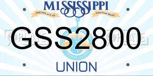 GSS2800 Mississippi License Plate