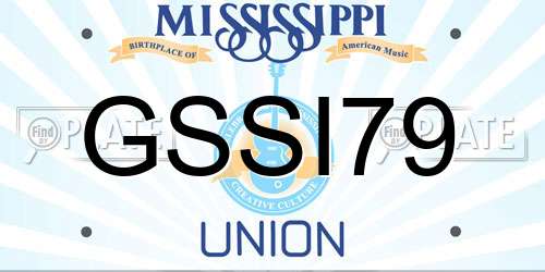GSSI79 Mississippi License Plate