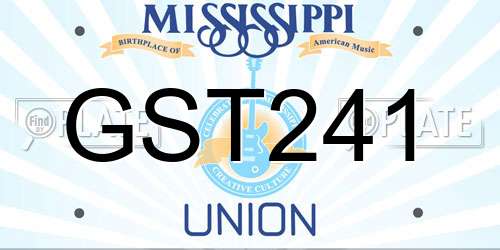 GST241 Mississippi License Plate