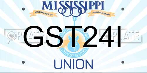 GST24I Mississippi License Plate