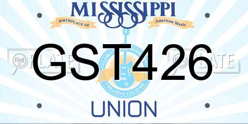 GST426 Mississippi License Plate
