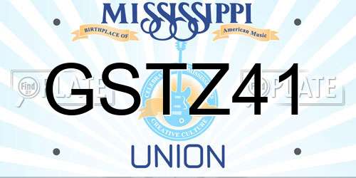 GSTZ41 Mississippi License Plate
