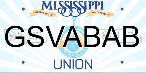 GSVABAB Mississippi License Plate