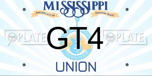 GT4 Mississippi License Plate