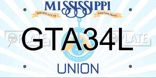 GTA34L Mississippi License Plate