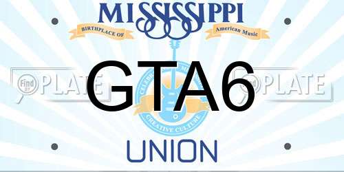 GTA6 Mississippi License Plate