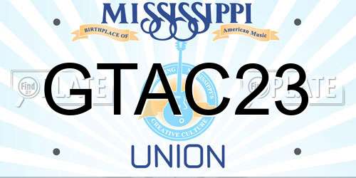 GTAC23 Mississippi License Plate