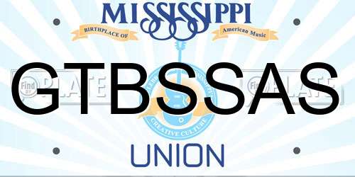 GTBSSAS Mississippi License Plate