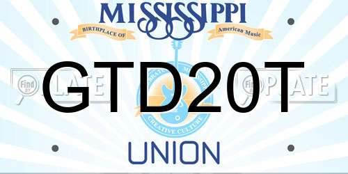 GTD20T Mississippi License Plate