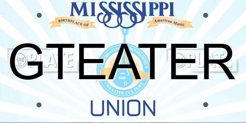 GTEATER Mississippi License Plate