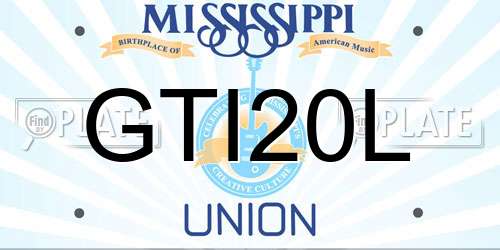 GTI20L Mississippi License Plate